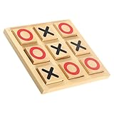 GARVALON Holz XO Schach Brettspiel Set Interaktives Familien Brettspiel Für Kinder...