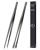 2 Stück 30.5cm-Kochpinzette Zangen Präzision Gezackte Spitzen, Edelstahl Professionelle...