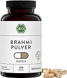 Brahmi Kapseln BIO | 180 Kapseln | 1500 mg je Tagedosis | vegan und ohne...