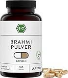 Brahmi Kapseln BIO | 180 Stück vegane Kapseln | 1500 mg je Tagedosis | ohne...
