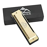 EastRock Blues Mundharmonika mit 10 Löchern, mit Harmonikabox, geeignet für...