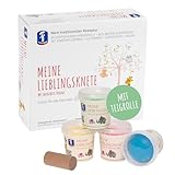 Feuchtmann MEINE LIEBLINGSKNETE + Teigrolle| Knetset 4 x 150g | vegane glutenfreie Knete |...