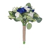 MOZUO K nstliche Blumenstrau Hochzeit Brautstrau Romantische Handbouquet f r Feier...