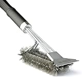 Grillbürste mit Schaber, Breiten Reinigungskopf mit dreireihigen...
