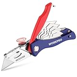 WORKPRO Teppichmesser Faltbares Cuttermesser Universalmesser inkl. 5...
