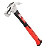 MAXPOWER Klauenhammer (226g Kopfgewicht, 240mm Länge), Zimmermannhammer mit ergonomischem...