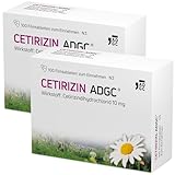 Cetirizin-ADGC® - 2x 100 Stück - Allergie-Tablette mit schneller und langanhaltender...