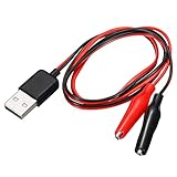 CABLEPELADO 5 V USB Typ A Stecker auf Krokodilklemmen, USB-Testkabel, Spannung:...