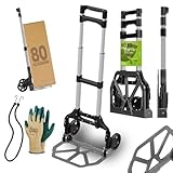 Tronitechnik® Sackkarre Handkarre klappbar, Transportkarre bis 80kg, Klappwagen...