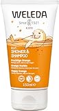 WELEDA Bio Kids 2in1 Shower & Shampoo Fruchtige Orange, Naturkosmetik Duschgel und...