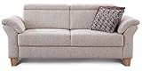 Cavadore 3-Sitzer Sofa Ammerland / Couch mit Federkern im Landhausstil / Inkl....