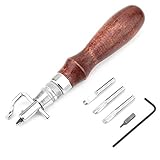Leder Werkzeuge Set, Leder Handwerkzeug Nahtversenker Lederhobel leder Groover für...