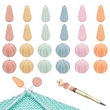 NBEADS 24 Stk. 2 Stile Kürbis Stricknadel Stopper,...