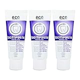 ECO COSMETICS Schwarzkümmel Zahncreme (3 x 75 ml), Bio Zahnpasta, Vegan, Fluoridfrei,...