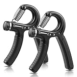 NIYIKOW 2er Set Handtrainer Unterarmtrainer, Einstellbarer Widerstand 10-60kg, Grip...