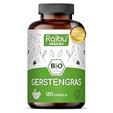 Raibu BIO Gerstengras Kapseln - 3600 mg pro Tagesdosis - ökologischer Anbau -...