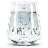 Mr. & Mrs. Panda Personalisiertes Trinkglas Pinguin Diät - Personalisierte Geschenke,...