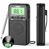 PRUNUS J-128 AM/FM/UKW Radio Batteriebetrieben Weltempfänger, Kleines Radio Digital mit...