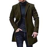 Mantel Herren Z Herren Plus Size Wintermantel Reverskragen Langarm Gepolsterte Lederjacke...