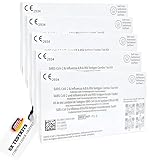 Corona oder Influenza? 𝟓𝐱 4in1 Kombitest - Schnelltest für COVID-19, Influenza A/B...