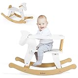 Belleur Schaukelpferd ab 1 Jahr, Schaukeltier Massivholz für Babys und Kleinkinder,...