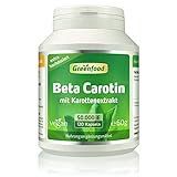 Beta Carotin, 50.000 i.E. (30 mg), 120 Vegi-Kapseln, hochdosiert - Vorstufe von Vitamin A...