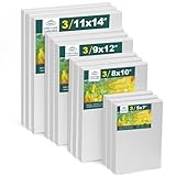 Leinwand zum Bemalen, 12 Stück Leinwand Set, Keilrahmen Leinwänd, Leinwände für Acryl,...