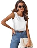 Zeagoo Satin Trägertop Seidentop Damen Tanktop Elegant Blusentop Ärmellose Seidenbluse...