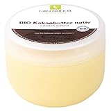 GREENDOOR Bio Kakaobutter nativ unraffiniert 200ml, vegane Natur Körperbutter &...