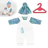 Idota Puppenkleidung Outfits für Babypuppen, Grün Palmenblätter...