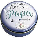 OYOY Vatertagsgeschenk Set I runde Metalldose Du bist der beste Papa gefüllt mit 32g...