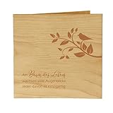 Holzgrusskarten Original BAUM DES LEBENS, Motiv Ast - 100% handmade in...