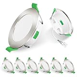 ALUSSO LED Einbaustrahler 230V IP44, 4W Dimmbar Spots , Deckenspots Einbauleuchten 55-68mm...