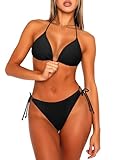 Navneet Damen Bikini Set Triangel String Bikinis High Waist Bikihose Brazilian...