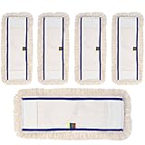 Profi Wischbezug aus Baumwolle | 50cm Breite | 5er-Pack | für alle Bodenarten...