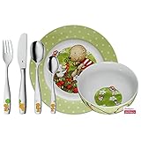 WMF Pitzelpatz Kinder Geschirrset 6-teilig, Kindergeschirr mit Kinderbesteck...