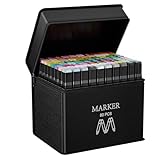 AOMEES 80+4 Farben Graffiti Stifte Set, Meißel & Feine Verdoppelt Spitzt Kunst Sketch...