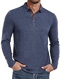 PEGENO T Shirt Herren Langarm Klassische Trendiges Poloshirt Herren Langarm...