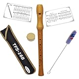 Tuyama® TFS-16B Blockflöte aus Ahornholz - Barocke Griffweise - inkl....