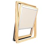 Avosdim VELUX kompatibel Verdunklungs-Rollo für Dachfenster, beige, CK04