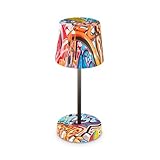 BRILONER - LED Tischlampe kabellos IP44 mit Touch, dimmbar in Stufen,...