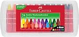 FABER-CASTELL 120034 - Wachsmalkreiden Jumbo 24er Box, inklusive Neon-Farben und...