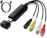 Azuxreza USB-Video- und Audio-Aufnahmegerät, Videoaufnahme-Karte digitalisiert Video,...