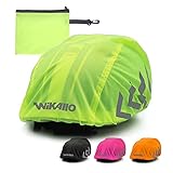WIKALLO® wasserdichter Regenschutz für den Fahrradhelm Reflektoren...