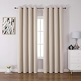 CUCRAF Vorhang Blickdicht Thermovorhang Kälteschutz 2er Set H225 x B140 cm...