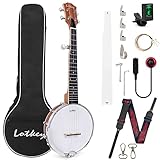 Horse Banjo 5 String 26 Inch Size Mini Closed Sapele Back for Professional Beginners with...