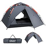 Cflity Camping Zelt, 3 Personen Instant Pop Up Zelt Wasserdicht DREI Schicht...