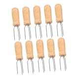 VICASKY 10 Stück Teiliges Grillspieß Set aus Edelstahl mit Holzgriff Wiederverwendbare...
