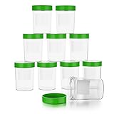 Theracaso Probenbecher Set – 10 Stück à 125 ml – inkl. 40 Etiketten - Auslaufsichere...