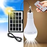 LED Solar Glühbirne Solarlampen, 9W Garten Solar-leuchten mit Fernbedienung und...